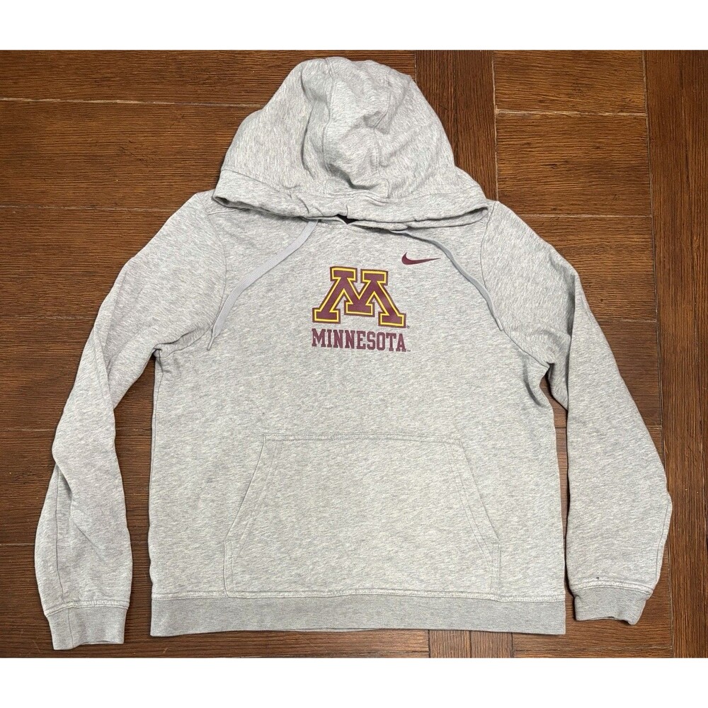 Women’s  Minnesota Golden Gophers Nike Size M Grey Hoodie Sweatshirt Pullover